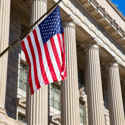 government building with american flag